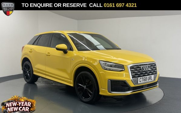 Used 2019 YELLOW AUDI Q2 SUV 1.6 TDI 30 S line SUV 5dr Diesel Manual Euro 6 (s/s) (116 ps) (reg. 2019-02-28) for sale in Manchester