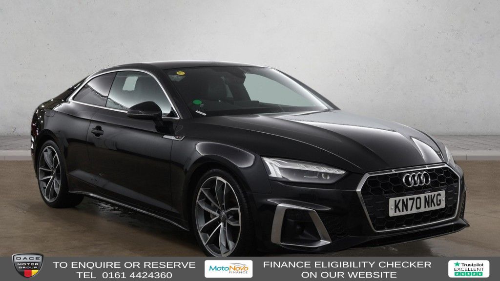 Used 2020 BLACK AUDI A5 Coupe 2.0 TFSI 40 S line Coupe 2dr Petrol S Tronic Euro 6 (s/s) (204 ps) (reg. 2020-11-30) for sale in Altrincham