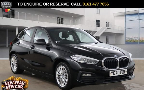Used 2020 BLACK BMW 1 SERIES Hatchback 1.5 116d SE Hatchback 5dr Diesel Manual Euro 6 (s/s) (116 ps) (reg. 2020-10-30) for sale in Stockport