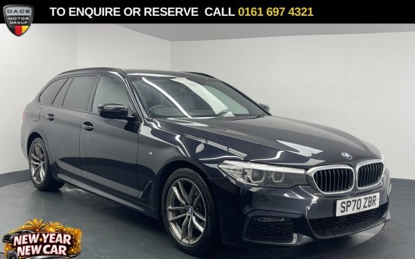 Used 2020 BLACK BMW 5 SERIES Estate 2.0 520i GPF M Sport Touring 5dr Petrol Auto Euro 6 (s/s) (184 ps) (reg. 2020-09-30) for sale in Manchester