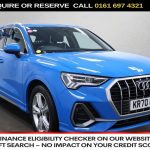 Used 2020 BLUE AUDI Q3 SUV 2.0 TDI 40 S line SUV 5dr Diesel S Tronic quattro Euro 6 (s/s) (200 ps) (reg. 2020-11-16) for sale in Manchester