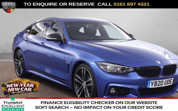 Used 2020 BLUE BMW 4 SERIES GRAN COUPE Hatchback 2.0 420i GPF M Sport Hatchback 5dr Petrol Auto Euro 6 (s/s) (184 ps) (reg. 2020-08-11) for sale in Manchester