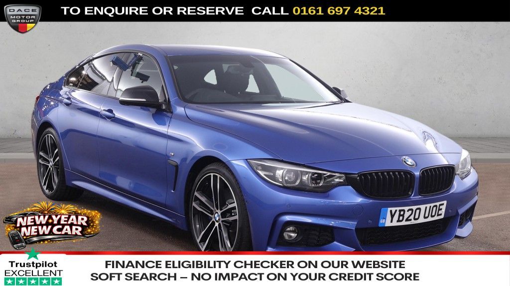 Used 2020 BLUE BMW 4 SERIES GRAN COUPE Hatchback 2.0 420i GPF M Sport Hatchback 5dr Petrol Auto Euro 6 (s/s) (184 ps) (reg. 2020-08-11) for sale in Manchester