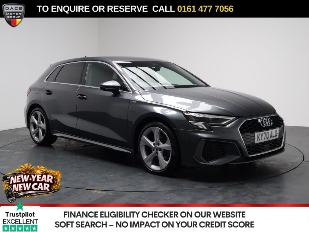 Used 2020 GREY AUDI A3 Hatchback 1.0 TFSI 30 S line Sportback 5dr Petrol Manual Euro 6 (s/s) (110 ps) (reg. 2020-09-04) for sale in Stockport