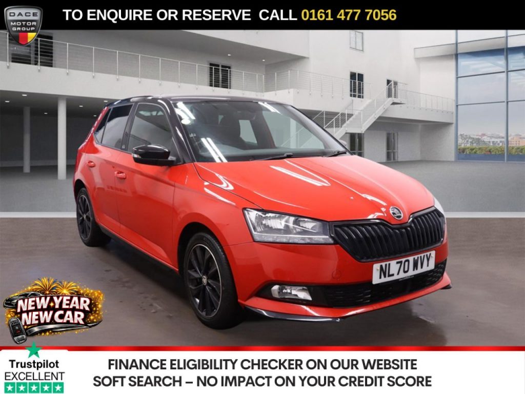Used 2020 RED SKODA FABIA Hatchback 1.0 TSI Monte Carlo Hatchback 5dr Petrol Manual Euro 6 (s/s) (95 ps) (reg. 2020-11-14) for sale in Stockport