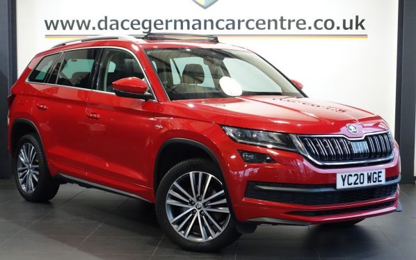 Used 2020 RED SKODA KODIAQ SUV 2.0 TDI Laurin  and  Klement SUV 5dr Diesel DSG 4WD Euro 6 (s/s) (7 Seat) (150 ps) (reg. 2020-07-24) for sale in Altrincham