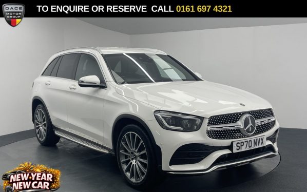 Used 2020 WHITE MERCEDES-BENZ GLC SUV 2.0 GLC300d AMG Line (Premium) SUV 5dr Diesel G-Tronic+ 4MATIC Euro 6 (s/s) (245 ps) (reg. 2020-09-01) for sale in Manchester