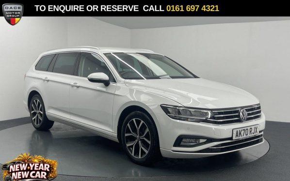 Used 2020 WHITE VOLKSWAGEN PASSAT Estate 2.0 TDI EVO SEL Estate 5dr Diesel DSG Euro 6 (s/s) (150 ps) (reg. 2020-12-10) for sale in Manchester
