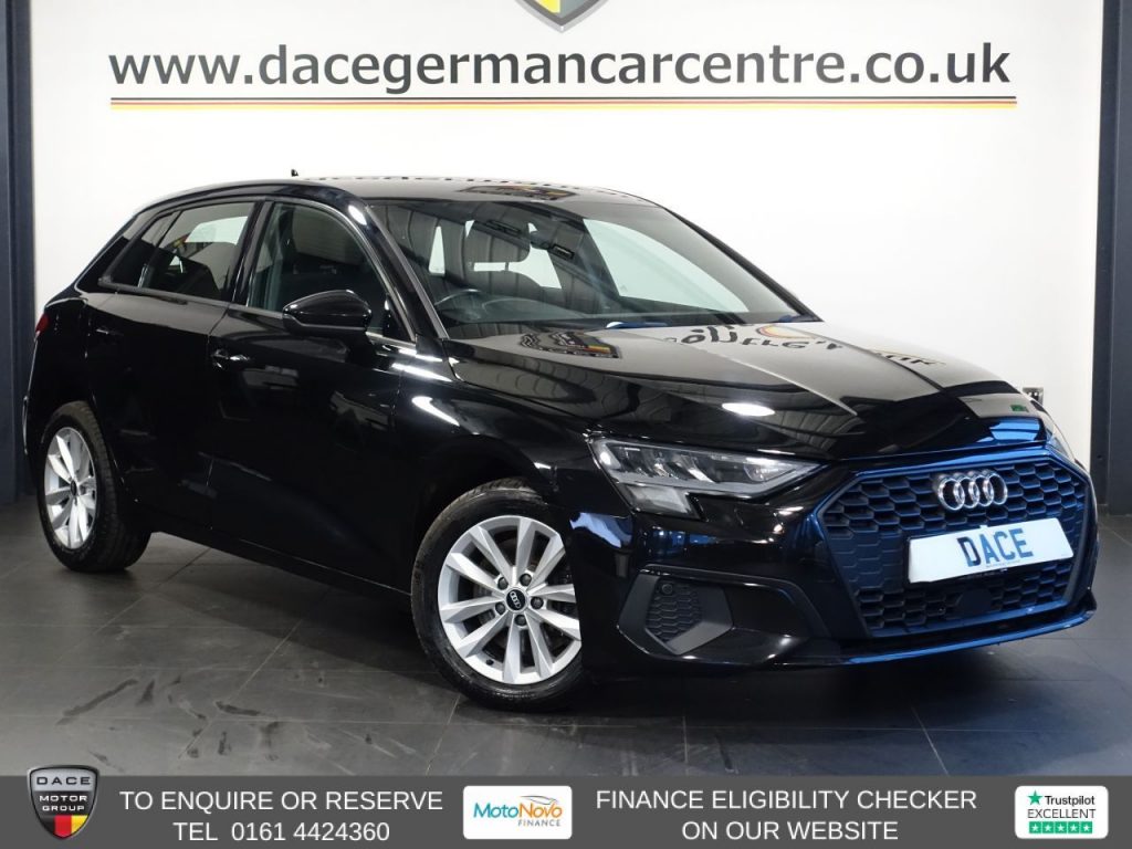 Used 2021 BLACK AUDI A3 Hatchback 2.0 TDI 30 Technik Sportback 5dr Diesel Manual Euro 6 (s/s) (116 ps) (reg. 2021-01-28) for sale in Altrincham