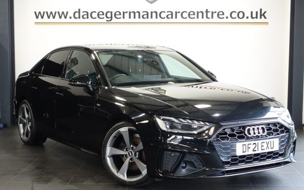 Used 2021 BLACK AUDI A4 Saloon 2.0 TDI 35 Black Edition Saloon 4dr Diesel S Tronic Euro 6 (s/s) (163 ps) (reg. 2021-03-25) for sale in Altrincham