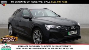Used 2021 BLACK AUDI E-TRON SUV 55 Black Edition SUV 5dr Electric Auto quattro 95kWh (11kW Charger) (408 ps) (reg. 2021-12-23) for sale in Manchester