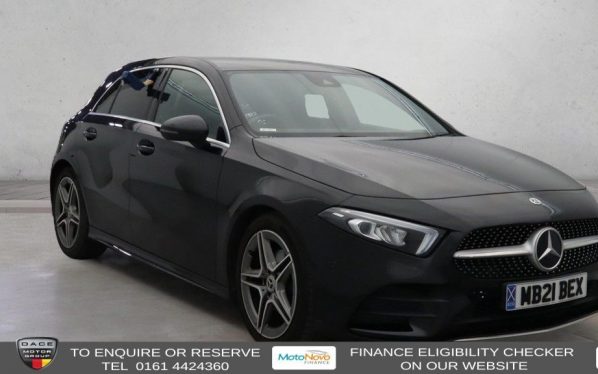 Used 2021 BLACK MERCEDES-BENZ A-CLASS Hatchback 1.3 A200 AMG Line (Executive) Hatchback 5dr Petrol 7G-DCT Euro 6 (s/s) (163 ps) (reg. 2021-07-31) for sale in Altrincham