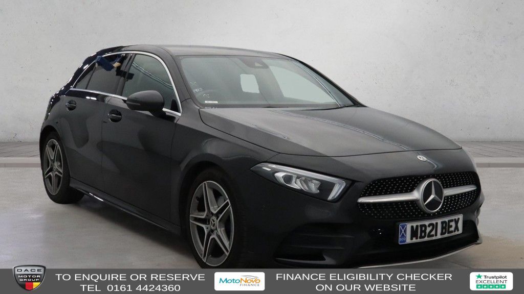 Used 2021 BLACK MERCEDES-BENZ A-CLASS Hatchback 1.3 A200 AMG Line (Executive) Hatchback 5dr Petrol 7G-DCT Euro 6 (s/s) (163 ps) (reg. 2021-07-31) for sale in Altrincham