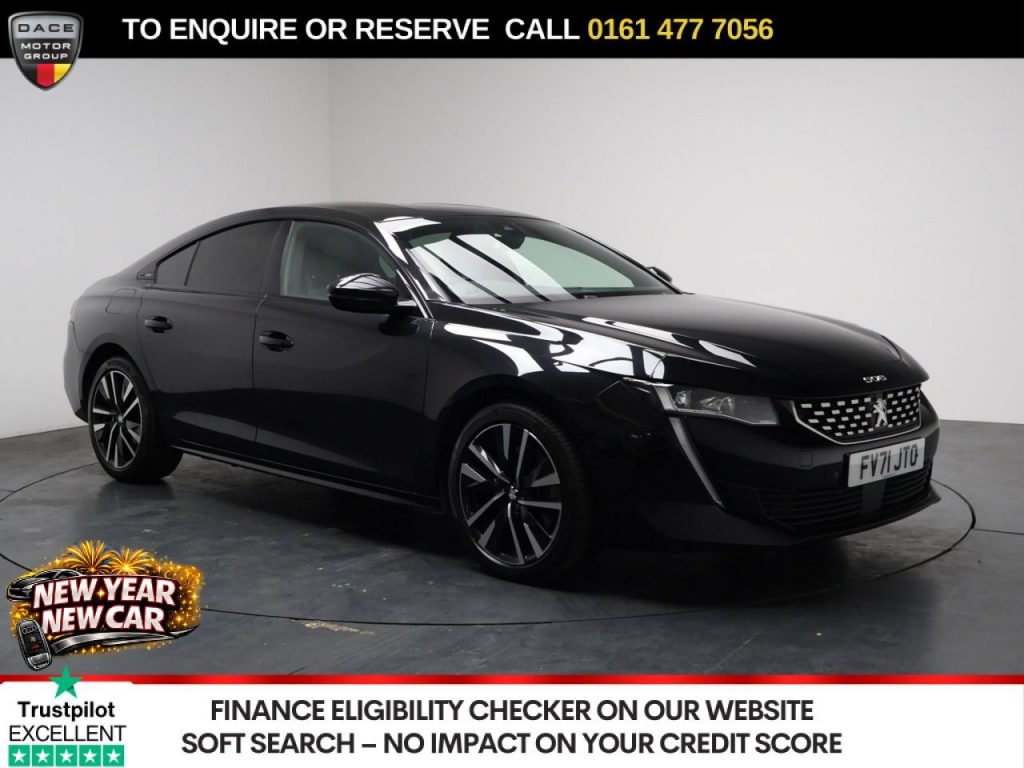 Used 2021 BLACK PEUGEOT 508 Hatchback 1.6 11.8kWh GT Premium Fastback 5dr Petrol Plug-in Hybrid e-EAT Euro 6 (s/s) (225 ps) (reg. 2021-11-18) for sale in Stockport