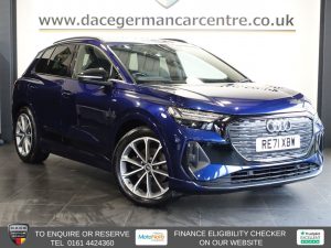Used 2021 BLUE AUDI Q4 E-TRON SUV 35 Edition 1 SUV 5dr Electric Auto 55kWh (170 ps) (reg. 2021-12-16) for sale in Altrincham