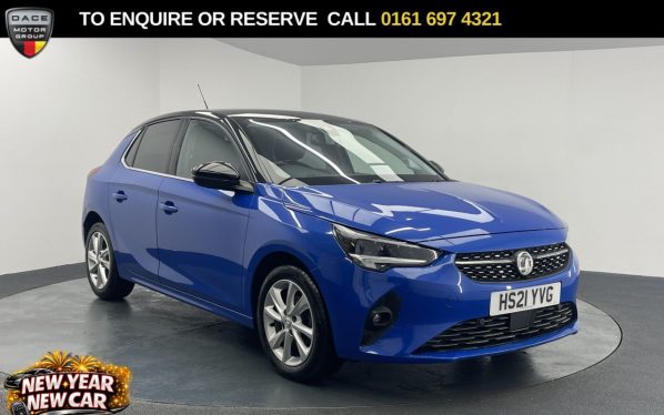 Used 2021 BLUE VAUXHALL CORSA Hatchback 1.2 Elite Hatchback 5dr Petrol Manual Euro 6 (75 ps) (reg. 2021-06-30) for sale in Manchester
