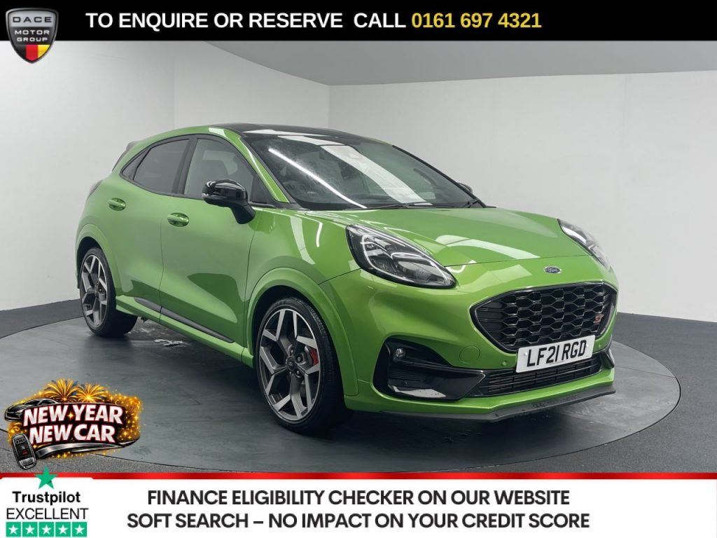 Used 2021 GREEN FORD PUMA SUV 1.5T EcoBoost ST SUV 5dr Petrol Manual Euro 6 (s/s) (200 ps) (reg. 2021-06-30) for sale in Manchester