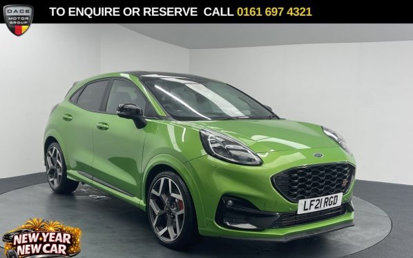 Used 2021 GREEN FORD PUMA SUV 1.5T EcoBoost ST SUV 5dr Petrol Manual Euro 6 (s/s) (200 ps) (reg. 2021-06-30) for sale in Manchester