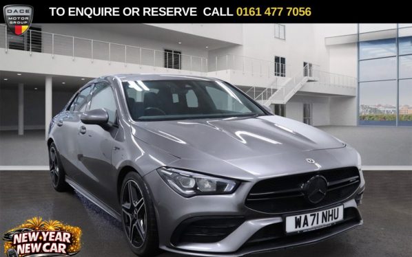 Used 2021 GREY MERCEDES-BENZ CLA Saloon 2.0 CLA35 AMG Coupe 4dr Petrol 7G-DCT 4MATIC Euro 6 (s/s) (306 ps) (reg. 2021-12-16) for sale in Stockport