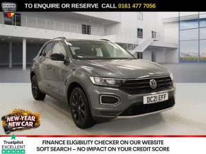 Used 2021 GREY VOLKSWAGEN T-ROC SUV 1.5 TSI EVO Black Edition SUV 5dr Petrol DSG Euro 6 (s/s) (150 ps) (reg. 2021-06-28) for sale in Stockport