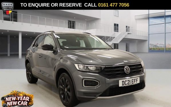 Used 2021 GREY VOLKSWAGEN T-ROC SUV 1.5 TSI EVO Black Edition SUV 5dr Petrol DSG Euro 6 (s/s) (150 ps) (reg. 2021-06-28) for sale in Stockport