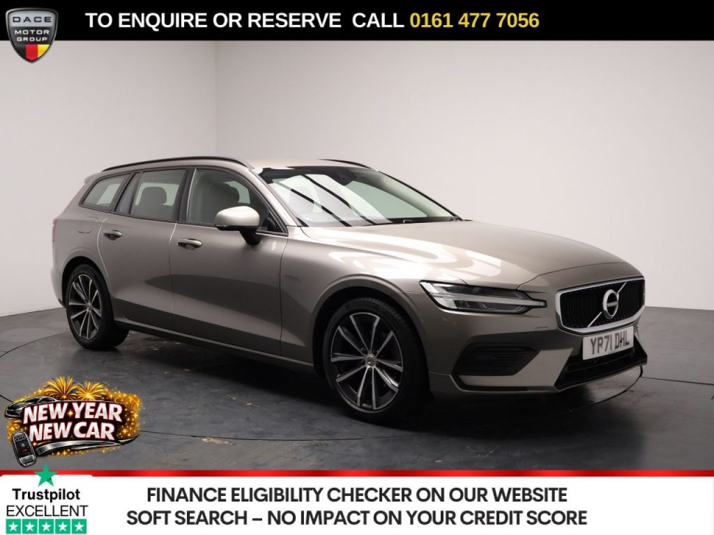Used 2021 GREY VOLVO V60 Estate 2.0 B3 MHEV Momentum Estate 5dr Petrol Hybrid DCT Auto Euro 6 (s/s) (163 ps) (reg. 2021-11-22) for sale in Stockport