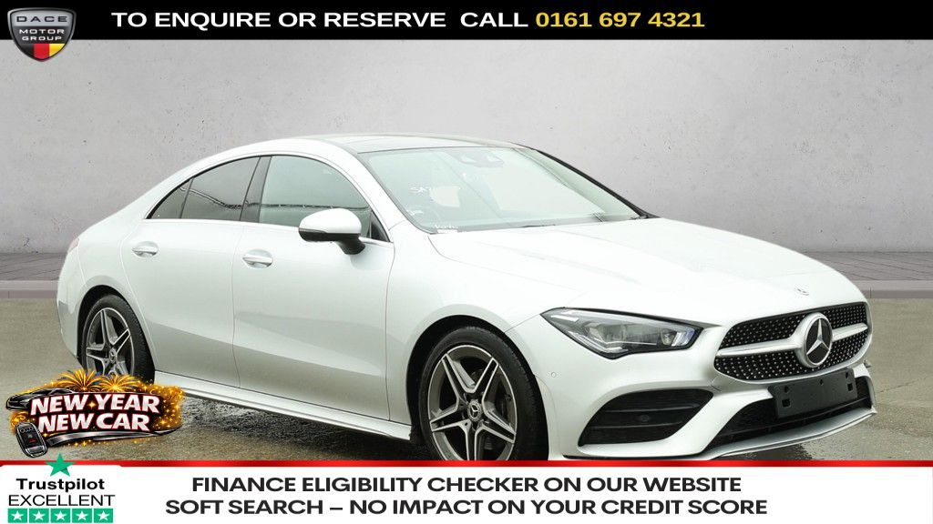 Used 2021 SILVER MERCEDES-BENZ CLA Saloon 1.3 CLA180 AMG Line (Premium Plus 2) Coupe 4dr Petrol 7G-DCT Euro 6 (s/s) (136 ps) (reg. 2021-03-19) for sale in Manchester