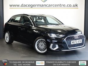 Used 2022 BLACK AUDI A3 Hatchback 2.0 TDI 35 Sport Sportback 5dr Diesel S Tronic Euro 6 (s/s) (150 ps) (reg. 2022-11-22) for sale in Altrincham