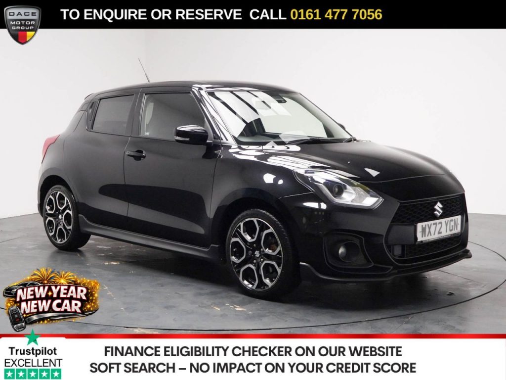 Used 2022 BLACK SUZUKI SWIFT Hatchback 1.4 Boosterjet MHEV Sport Hatchback 5dr Petrol Hybrid Manual Euro 6 (s/s) (129 ps) (reg. 2022-11-11) for sale in Stockport