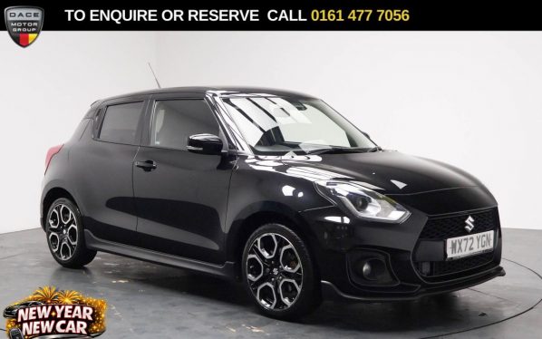Used 2022 BLACK SUZUKI SWIFT Hatchback 1.4 Boosterjet MHEV Sport Hatchback 5dr Petrol Hybrid Manual Euro 6 (s/s) (129 ps) (reg. 2022-11-11) for sale in Stockport