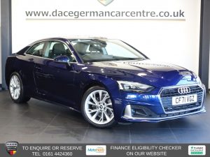 Used 2022 BLUE AUDI A5 Coupe 2.0 TFSI 35 Sport Coupe 2dr Petrol S Tronic Euro 6 (s/s) (150 ps) (reg. 2022-01-18) for sale in Altrincham