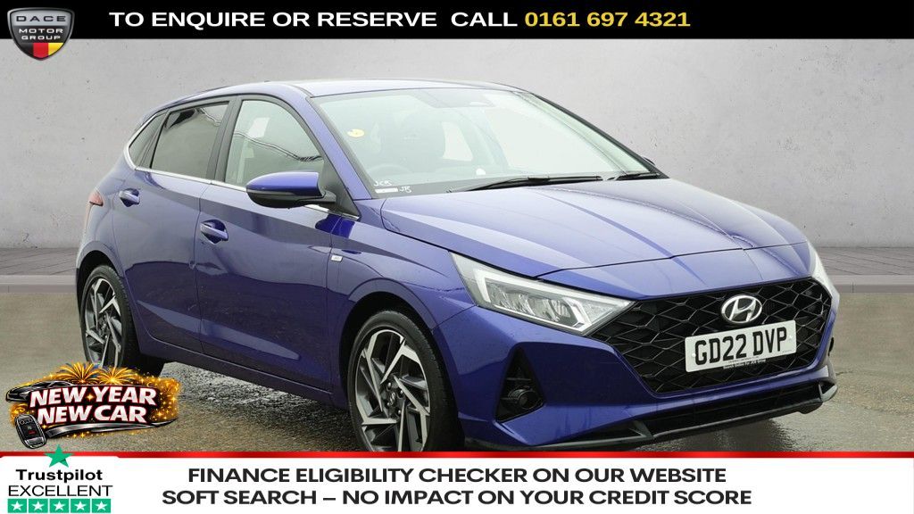 Used 2022 BLUE HYUNDAI I20 Hatchback 1.0 T-GDi MHEV Premium Hatchback 5dr Petrol Hybrid Manual Euro 6 (s/s) (100 ps) (reg. 2022-08-25) for sale in Manchester