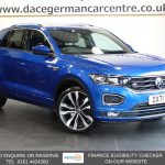 Used 2022 BLUE VOLKSWAGEN T-ROC SUV 2.0 TDI EVO R-Line SUV 5dr Diesel Manual Euro 6 (s/s) (150 ps) (reg. 2022-01-24) for sale in Altrincham
