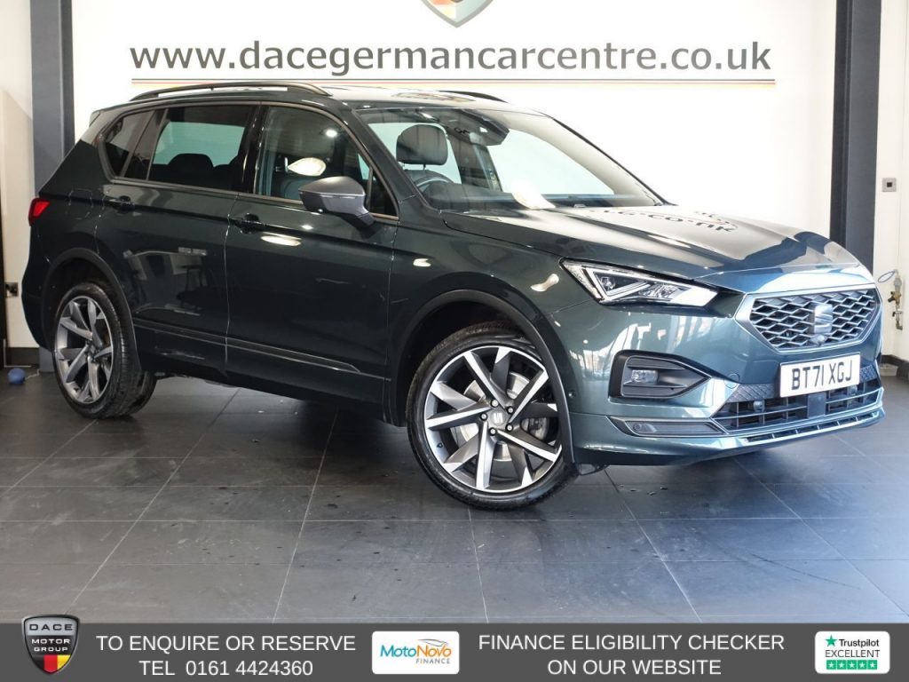 Used 2022 GREEN SEAT TARRACO SUV 2.0 TSI FR Sport SUV 5dr Petrol DSG 4Drive Euro 6 (s/s) (190 ps) (reg. 2022-02-17) for sale in Altrincham