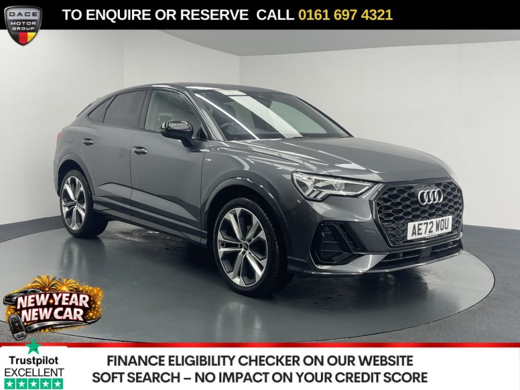 Used 2022 GREY AUDI Q3 SUV 1.5 TFSI CoD 35 Black Edition Sportback 5dr Petrol S Tronic Euro 6 (s/s) (150 ps) (reg. 2022-11-16) for sale in Manchester