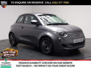 Used 2022 GREY FIAT 500E Hatchback 42kWh Icon Hatchback 3dr Electric Auto (118 ps) (reg. 2022-04-23) for sale in Stockport