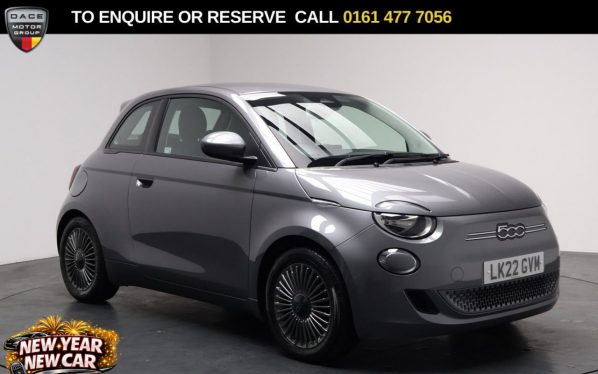 Used 2022 GREY FIAT 500E Hatchback 42kWh Icon Hatchback 3dr Electric Auto (118 ps) (reg. 2022-04-23) for sale in Stockport