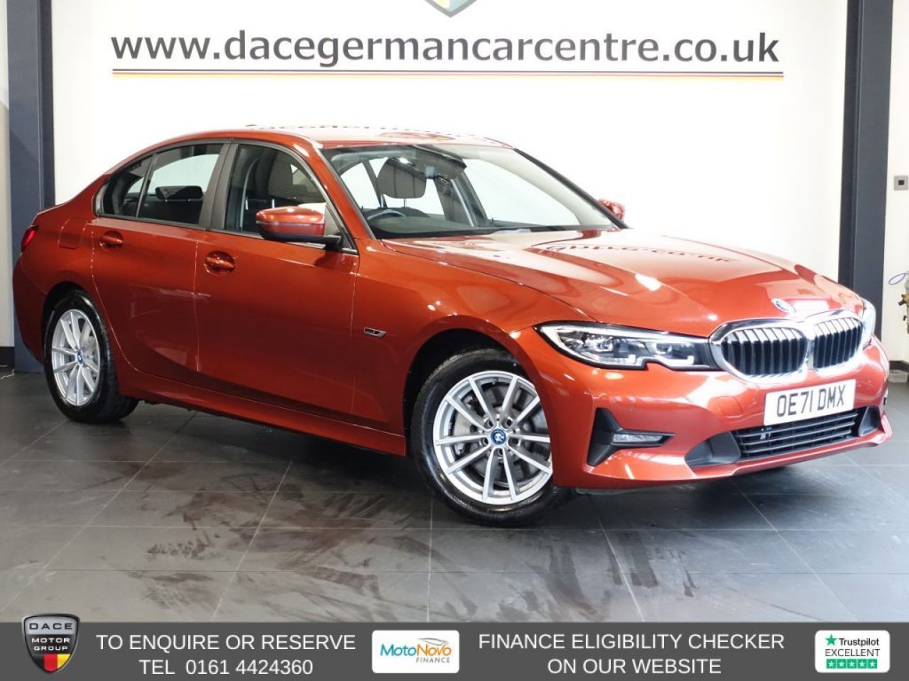 Used 2022 ORANGE BMW 3 SERIES Saloon 2.0 330e 12kWh SE Pro Saloon 4dr Petrol Plug-in Hybrid Auto Euro 6 (s/s) (292 ps) (reg. 2022-01-27) for sale in Altrincham