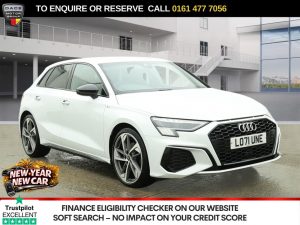Used 2022 WHITE AUDI A3 Hatchback 1.5 TFSI 35 Edition 1 Sportback 5dr Petrol S Tronic Euro 6 (s/s) (150 ps) (reg. 2022-01-28) for sale in Stockport