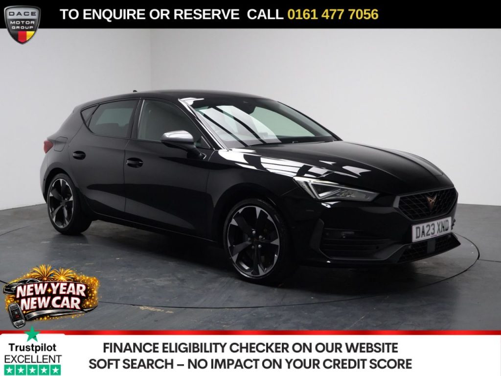 Used 2023 BLACK CUPRA LEON Hatchback 2.0 TSI VZ1 Hatchback 5dr Petrol DSG Euro 6 (s/s) (245 ps) (reg. 2023-06-15) for sale in Stockport
