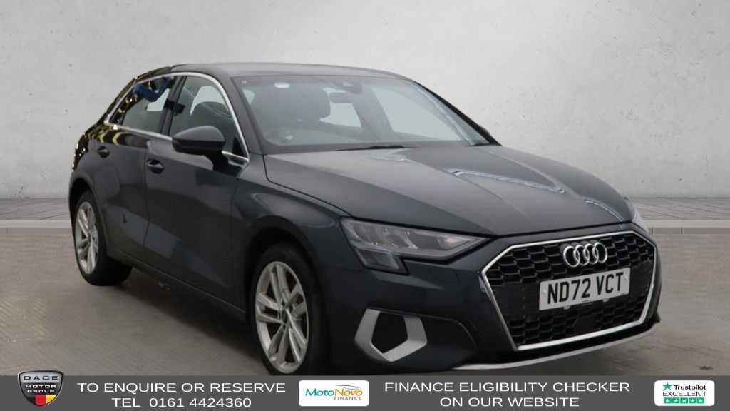 Used 2023 GREY AUDI A3 Hatchback 1.4 TFSIe 40 Sport Sportback 5dr Petrol Plug-in Hybrid S Tronic Euro 6 (s/s) 13kWh (204 ps) (reg. 2023-01-17) for sale in Altrincham