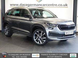 Used 2023 GREY SKODA KODIAQ SUV 1.5 TSI ACT SportLine SUV 5dr Petrol DSG Euro 6 (s/s) (7 Seat) (150 ps) (reg. 2023-07-31) for sale in Altrincham