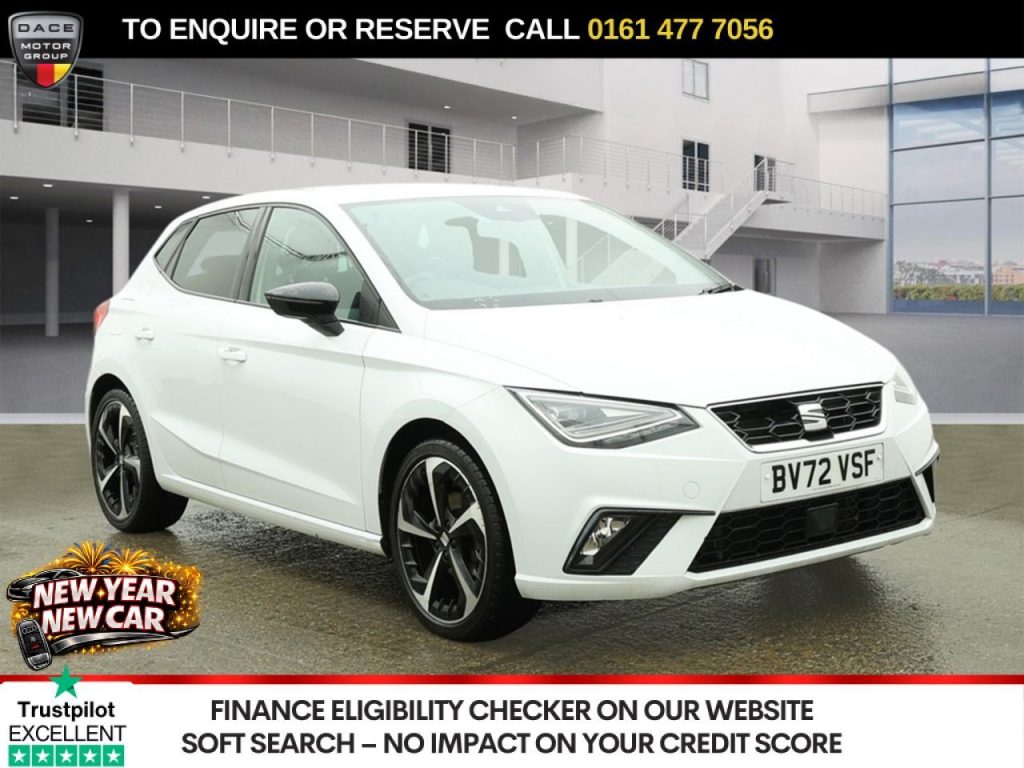 Used 2023 WHITE SEAT IBIZA Hatchback 1.0 TSI FR Sport Hatchback 5dr Petrol Manual Euro 6 (s/s) (110 ps) (reg. 2023-01-10) for sale in Stockport