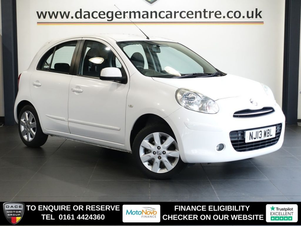 Used 2013 WHITE NISSAN MICRA Hatchback 1.2 12V Acenta Hatchback 5dr Petrol Manual Euro 5 (80 ps) (reg. 2013-03-02) for sale in Altrincham