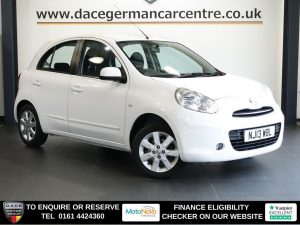 Used 2013 WHITE NISSAN MICRA Hatchback 1.2 12V Acenta Hatchback 5dr Petrol Manual Euro 5 (80 ps) (reg. 2013-03-02) for sale in Altrincham