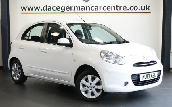 Used 2013 WHITE NISSAN MICRA Hatchback 1.2 12V Acenta Hatchback 5dr Petrol Manual Euro 5 (80 ps) (reg. 2013-03-02) for sale in Altrincham