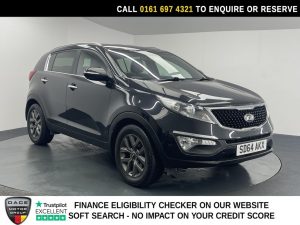 Used 2014 BLACK KIA SPORTAGE SUV 1.6 GDi EcoDynamics Black Edition SUV 5dr Petrol Manual 2WD Euro 5 (s/s) (133 bhp) (reg. 2014-09-30) for sale in Manchester