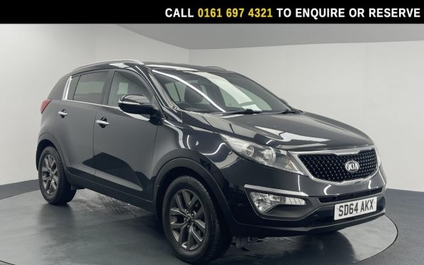 Used 2014 BLACK KIA SPORTAGE SUV 1.6 GDi EcoDynamics Black Edition SUV 5dr Petrol Manual 2WD Euro 5 (s/s) (133 bhp) (reg. 2014-09-30) for sale in Manchester