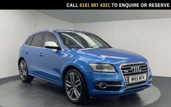 Used 2015 BLUE AUDI SQ5 SUV 3.0 BiTDI V6 SUV 5dr Diesel Tiptronic quattro Euro 5 (s/s) (313 ps) (reg. 2015-03-07) for sale in Manchester