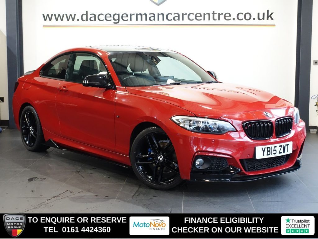 Used 2015 RED BMW 2 SERIES Coupe 2.0 218d M Sport Coupe 2dr Diesel Manual Euro 6 (s/s) (150 ps) (reg. 2015-06-19) for sale in Altrincham